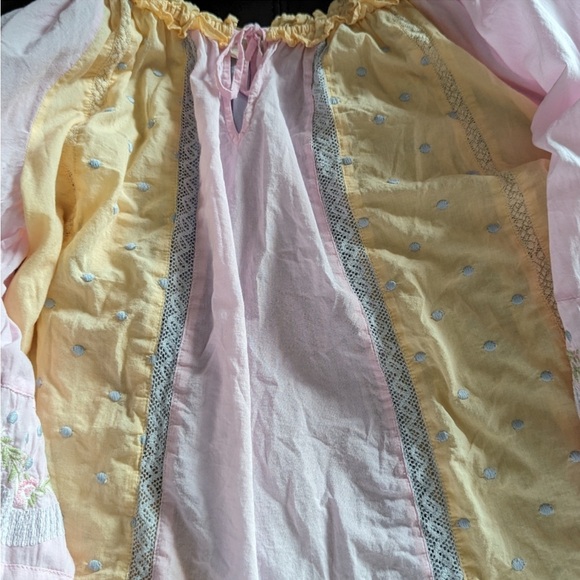 loveshackfancy pastel blouse with embroidery and ruffles - Picture 5 of 5